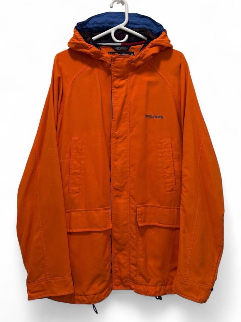 Tommy Hilfiger 90s Orange Hooded Jacket XL